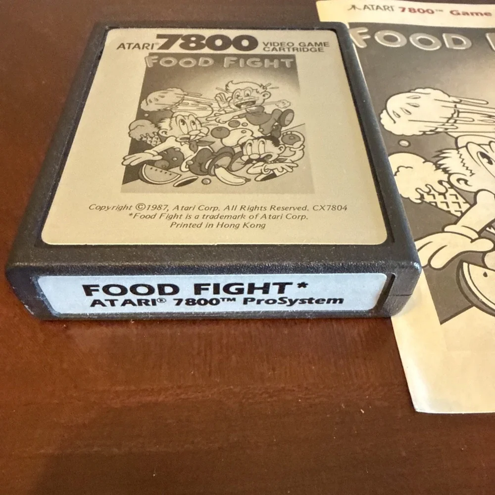 Food Fight - Atari 7800 ‎ Tested W Manual
